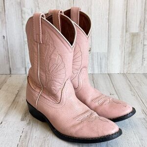 Girls Pink Acme Western Boots Size 3